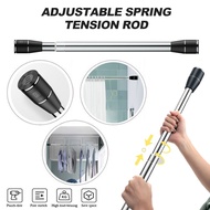 Shower Curtain Rod Adjustable Curtain Rod, No Drilling Spring Tension Stainless Steel Shower Rod