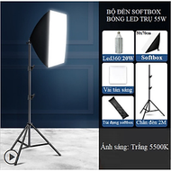 Đèn Chụp Ảnh Sản Phẩm Softbox Led360 20W/40W/60W Nhiệt Màu 5500K, Thiết bị Quay Phim Chụp Ảnh Studio