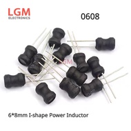 10Pcs 0608 I-shaped 6*8 Power Inductor Coil 1MH 68uh 100uh 150UH 220 330 470 UH 2.2MH 3.3MH 4.7MH 10