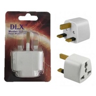 【Ready Stock】DLX 308 3 Pin Mini Travel Adaptor Universal (White) Penyesuai Perjalanan Dunia