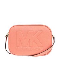 【W小舖】MICHAEL KORS MK 粉色 荔枝紋真皮 側背包 相機包 斜背包 方包 盒子包~M85036