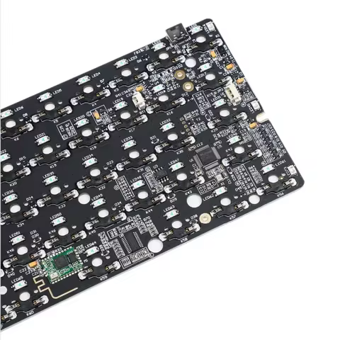 RGB Hot Swap Independent Driver Wired Tyce-C Mechanical keyboard Plate Bluetooth Wired PCB GK64 GK64
