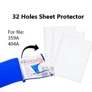 Waterproof Clear A4 Refill Sleeves (32 Holes) 10pcs for HATA P359A, CBE E359A, East File 359A, 359A, 404A Clear Holder