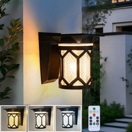 ROEMDEE Solar Wall Lights, Round/Square Waterproof LED Solar Lamp, Trend IP54 Rating Remote Control 
