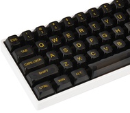 Fogruaden 61 Keys Black Clear Keycap Set, OSA Profile Transparent PC Material Keycaps, Only Compatia