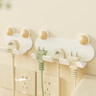 Punch-free Power Plug Storage Hook Plug Hooks Adhesive Power Plug Socket Holder Wall Sticky Hook Wir