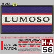 H-A56 LUMOSO LOGO EMBROIDERY PATCH - WHOLESALE TESTIMONIAL REVIEW PATCH