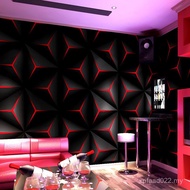 Karaoke Theme Box Wallpaper ktv Wallpaper Grid Geometric Background Wall Three-Dimensional Reflectiv