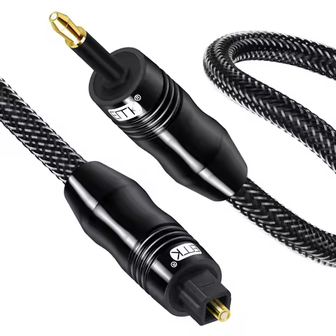 EMK 3.5mm Optical Cable Digital Toslink to Mini Toslink Cable 3.5mm Adopts 24K Gold Plated Connector