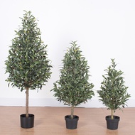 Olive Tree Artificial Olive Branch Interior Decoration Fake Green Plant Simulation Tree Bonsai Model