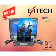 Ezitech ur77 uhf dual channel wireless clip mic set