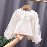 Cod Girls Spring Autumn Winter Doll Collar Bottoming Shirt T-Shirt Korean Version Girls Inner Match 