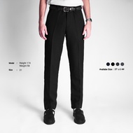 BYWAY – Semiwool Black Slim Fit Office Pants
