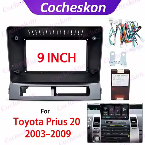 Car Frame Fascia Adapter Canbus Box Decoder Android Radio Dash Fitting Panel Kit For Toyota Prius 20