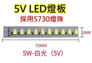 5V 5W 白光LED燈板【沛紜小鋪】LED USB燈板 LED燈條 模型 展示櫃 擺設品LED光源板 DIY料件