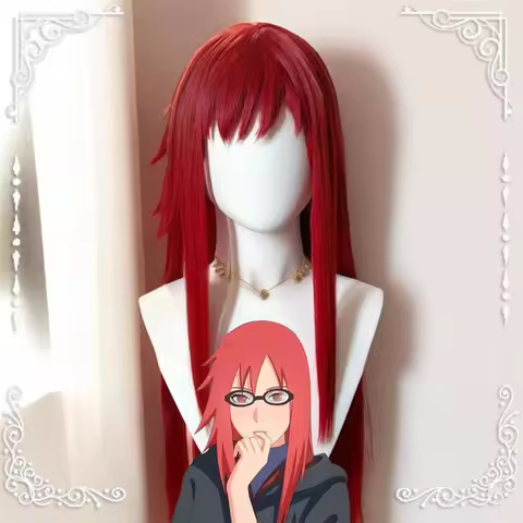 HOKAGE NINJA Uzumaki Karin Cosplay Wig Synthetic Long Straight Wig Anime Coser Heat Resistant Fiber 