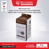 IRIS Healthcare Japan Cotton More Face Mask (PKG30M), White, 3ply, Individually Packed, 30pcs/box