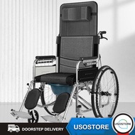 Wheelchair Manual Wheelchair with Console Lightweight Folding Elderly Wheelchair