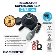 GASCOMP - Regulator Superlock Klik (GRS-01) Regulator Gascomp Anti Bocor Regulator Tekanan Rendah Re