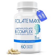 L Methylfolate 15mg with Active Vitamin B Complex – 60 Capsules – High Potency 5-MTHF with B6 Blend 