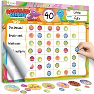 D-FantiX Reward Chart for Kids - Pad with 27 Chore Charts, Magnetic Behavior Chart for Kids at Home,