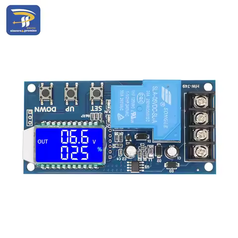 DC 6-60v 30A Storage battery Charging Control Module Protection Board Charger Time Switch LCD Displa