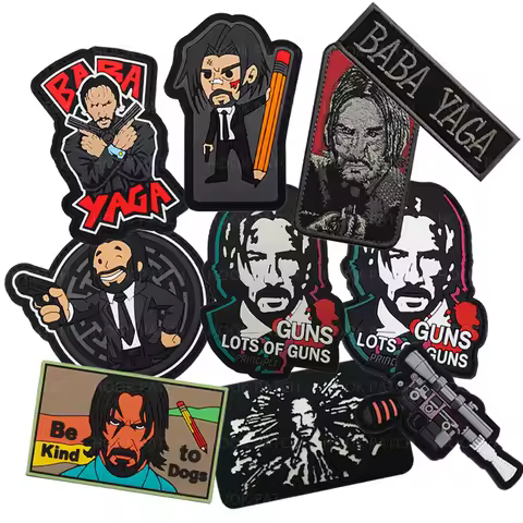 John Baba Yaga Patch Luminous Glow Be Kind to Dogs Rubber Patches Embroidery Bag Accessory Tactical 