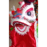 MERAH MATA Lion Dance Toys | New Costume Lion Dance Toy | Lion Dance Eyes On+Pants | Barongsai Children's Toys barong Mask | Children's Lion Dance Toys | Red Lion Dance Adult Size 60cm