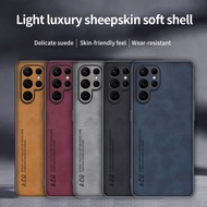 Luxury Sheepskin Leather Case Compatible For Samsung Galaxy S25 Ultra Soft Shockproof Back Cover For