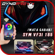 Dynopro SYM VF3I 185 Mata Gaban Pilot Light RGB Light Signal LED Lamp Project Lampu Dada Bluetooth Control Dyno