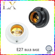 E27 Bulb Holder Base White/Black Ceiling Light Bulb Socket Base(No Including Screw)