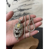Silver Jewelry Collection/Silver Amulet Necklace Pendant/Double-Sided Hollow Amulet/Jitian Dasheng B