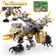 Dinosaur Building Block Toy 603 Pcs - Jurassic Dinosaur World Set, 2-in-1 Transforming T-Rex & Ptero