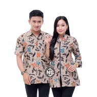 Couple Batik Clothes, Batik Tops for Couples, Husband and Wife