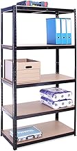 Garage Shelving Units: 71 x 35 x 18 inches | Heavy Duty Racking Shelves for Storage - 1 Bay, Black 5