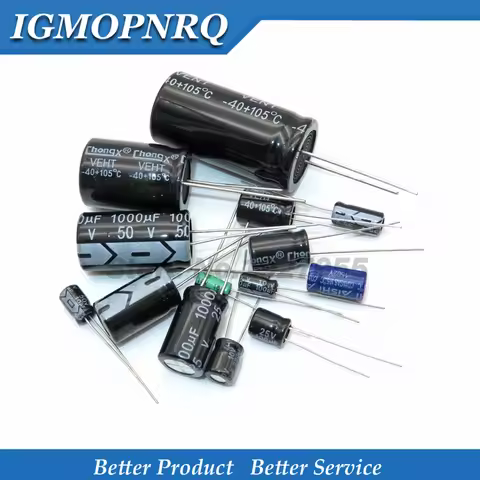 10PCS Electrolytic capacitor 50V2200UF 16*25 450V47UF 16*25 16V1500UF 10*20 35V1000UF 13*21 400V6.8U