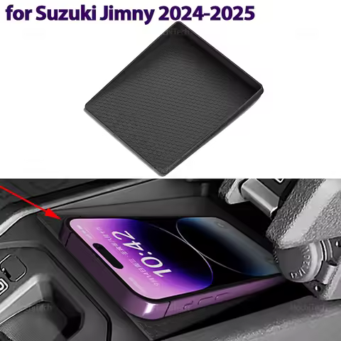 For Suzuki Jimny 4th Sierra Nomade 2024-2025 Car Center Control Wireless Charging Silicone Panel Sil