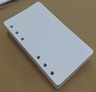 Refills 200 Sheets (400 Pages) Thick Paper 120gsm - 95 x 171mm - Squared 5mm - For 6 Ring Organiser 