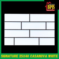 Signature 25x40 Casanova White, keramik dinding brick / bata