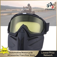 Prasku แว่นตาหมวกกันน็อคขี่รถจักรยานยนต์แว่นตา Motocross กันแดด Pelindung Mata กันลมพร้อมมาส์กหน้าสำหรับขี่มอเตอร์ไซค์