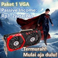 TERLARIS PAKET MINING RIG MURAH 1 VGA MESIN ALAT TAMBANG CRYPTO