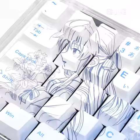 74 Keys Yukinoshita Yukino Keycap Russian Cherry Profile Anime Keycap DYE-SUB PBT Keycap for MX Mech