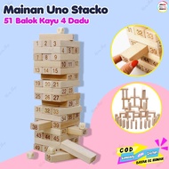 Building Blocks Toys for Children and Adults 51 Blocks + Dice