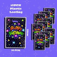 10pcs Happy Birthday Plastic Lootbag Goodie Bags Party Favor Giveaway Birthday Supplies