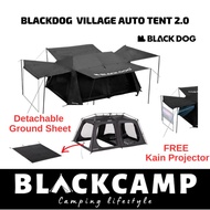 Blackdog Camping Tent Village 2.0 Auto Instant  Luxury Villa 1Room 1Hall Khemah Camping Family Black