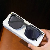 【GIAUSA】Tik Tok Fashion Trend Eyewear Shades for Men Style Metal Square Anti UV400 Sun Protection Ko