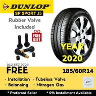 185/60R14 Dunlop SP SPORT J5 (Installation) Tires Tyre Tayar MYVI VIOS AXIA BLM RIM 14 INCH WPT NIPPON