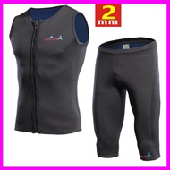 2mm Diving Suit Thermal Clothing Diving suit Diving Pants Two-piece set Vest+Cropped Trousers Diving