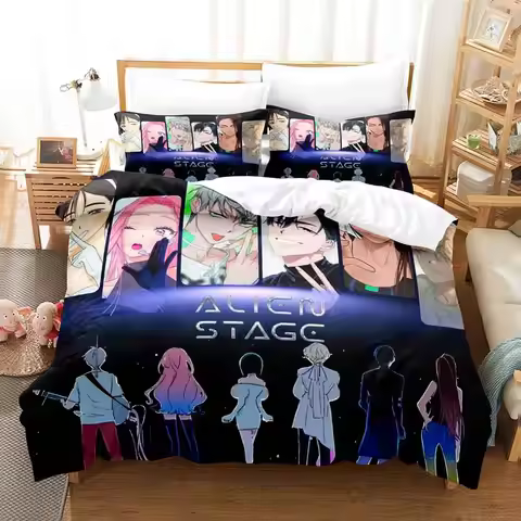 Alien Stage Art Bedding Duvet Cover + 2 Pillowcases Quilt Cover Twin Full Queen King Size Household 