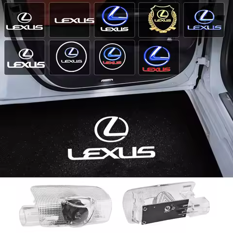 2pcs LED Car Door Projector Welcome Ghost Shadow Light Accessories For LEXUS ES RX GX LS LX IS GS RC